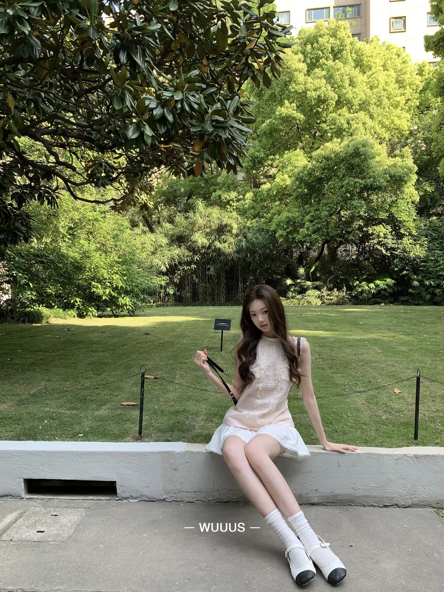 wuuusjojo 사설 서비스 선 빛 핑크색 민소매 여성 셔츠 중년 작은 샤넬 스타일 레이스 측면 조끼 맨위 상세 이미지 38