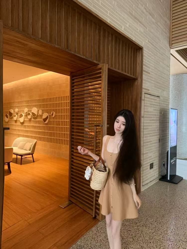 jamais vu Jiao 럭셔리 비싼 비싼 안감 피부 화이트 꼬집기 허리 좋은 핏 스타일 디스플레이 높음 표지 대리인 우유 높음 폭탄 드레스 이미지 4