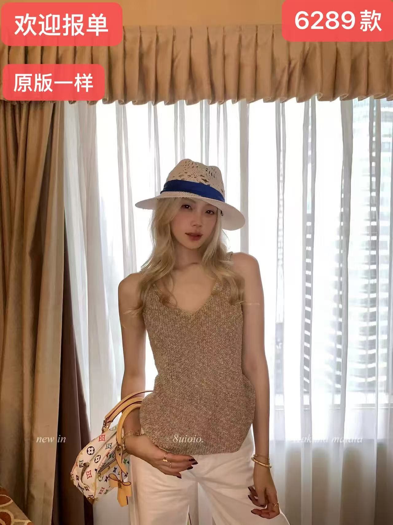 lilylikes cool jazz 느긋한 여름 비싼 가스 루 체 빛 금사 3 차원 한 부서 캐주얼 슬림해 보이는 조끼