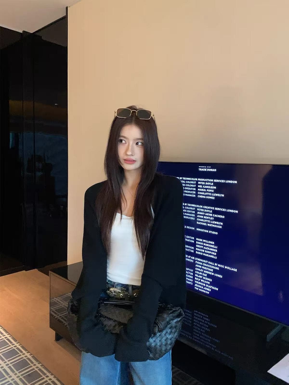 커피 색상 배트윙 소매 니트 숄 오픈 가디건 여성 재킷 봄 착용 가져 가라. 느긋한 바람 분위기 센스 맨위 상세 이미지 3