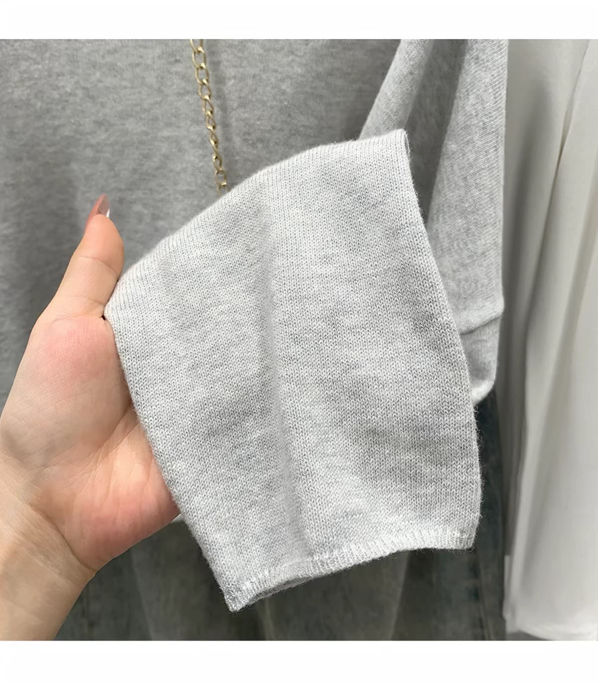 이른 봄 루즈핏 느긋한 바람 인사이드 가져 가라. 쇼트 스타일 긴팔 기본 셔츠 티셔츠 여성 봄 2026 새로운 잘 생긴 작은 맨위 상세 이미지 13