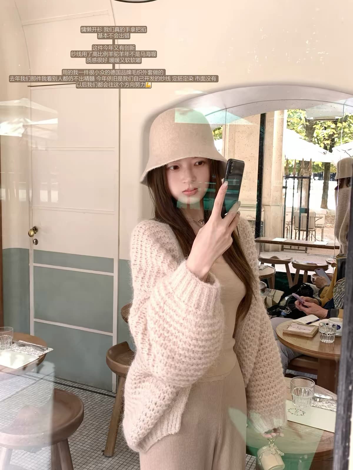 가을 따뜻한 양 낙타 양모 무거운 손 훅 센스 두꺼운 바늘 대 오픈 가디건 이미지 4