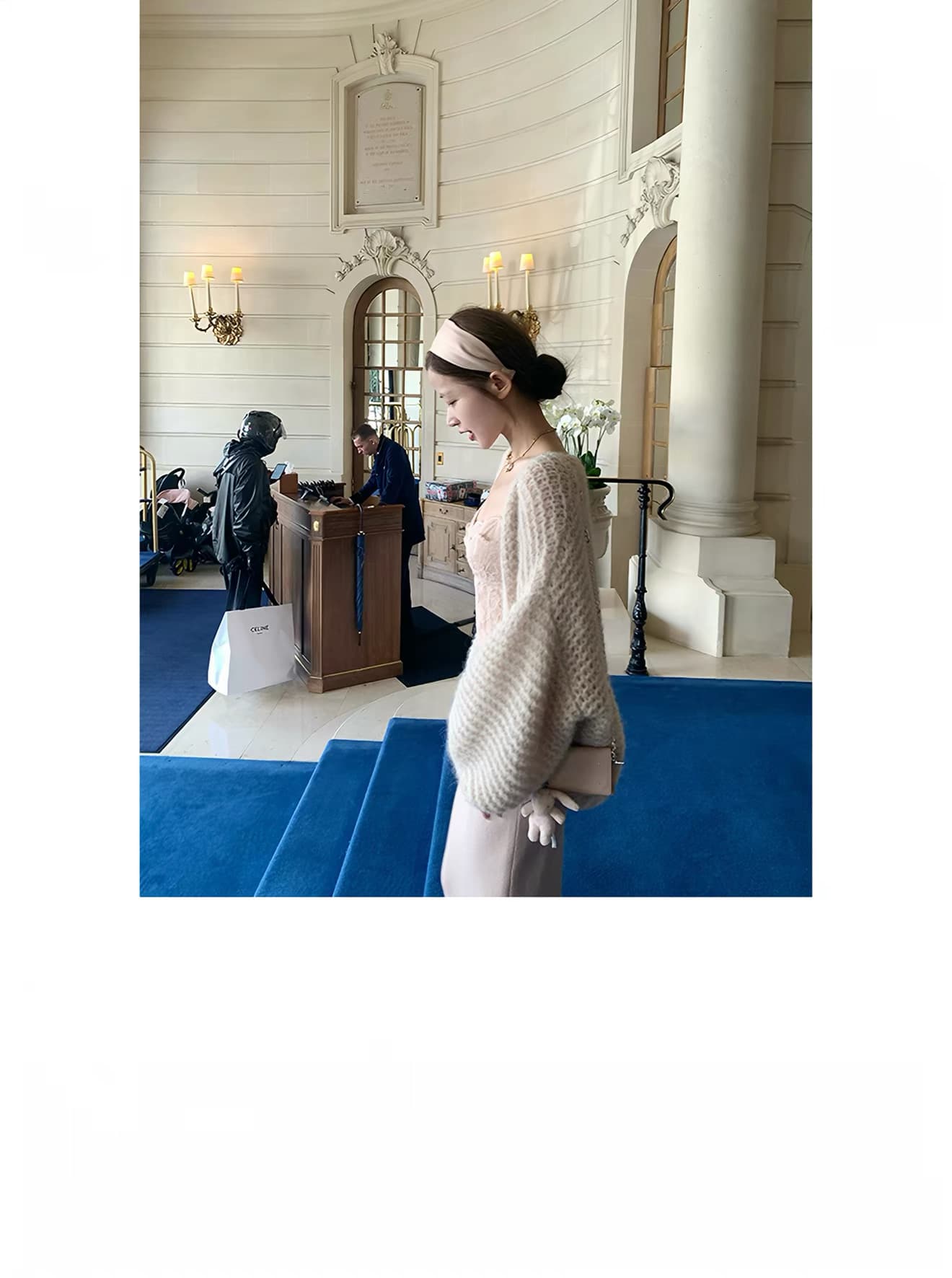 가을 따뜻한 양 낙타 양모 무거운 손 훅 센스 두꺼운 바늘 대 오픈 가디건 상세 이미지 9