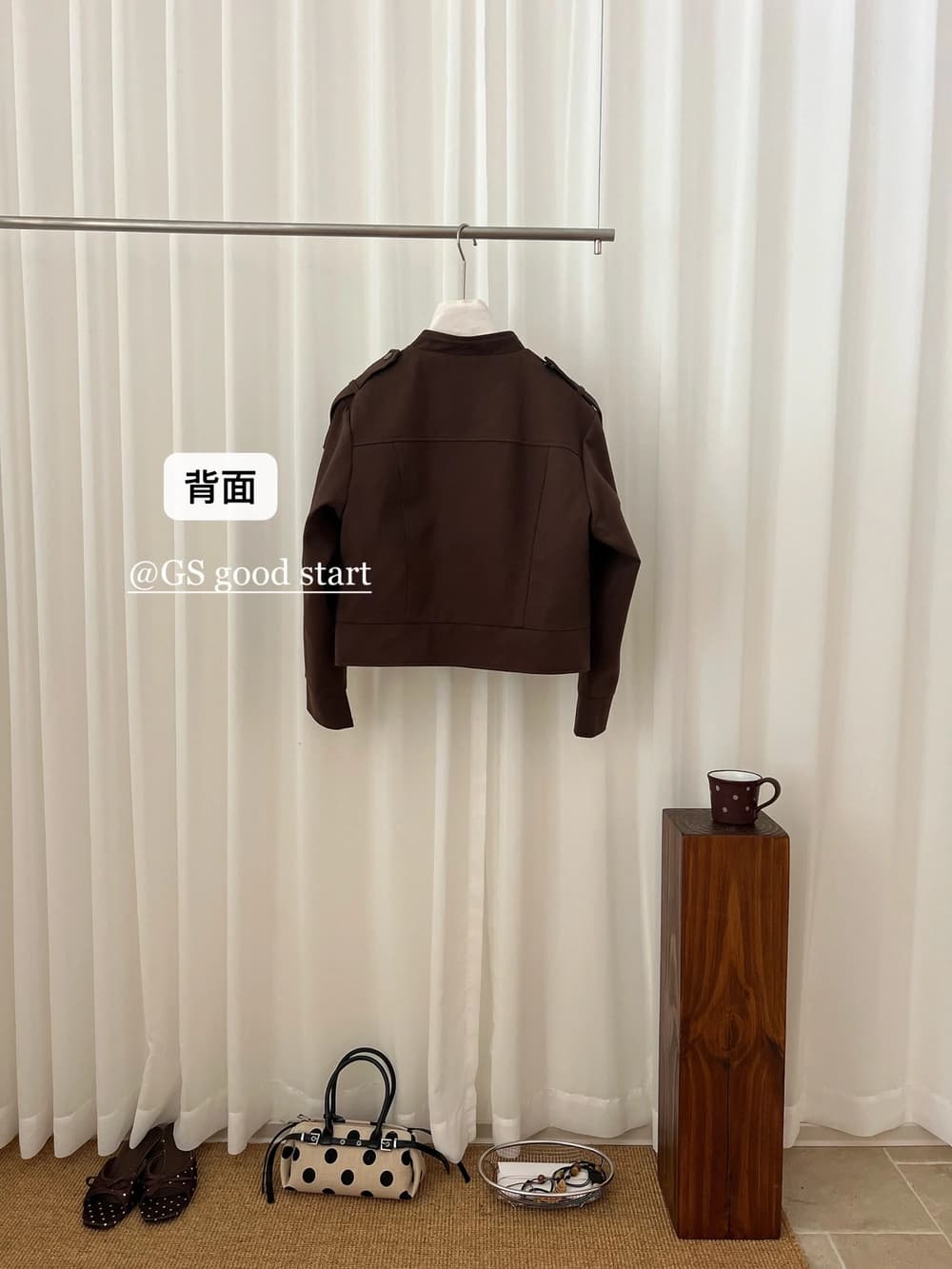 가을 아메리칸 거리 펑크 오토바이 재킷 짧은 외투 상세 이미지 10