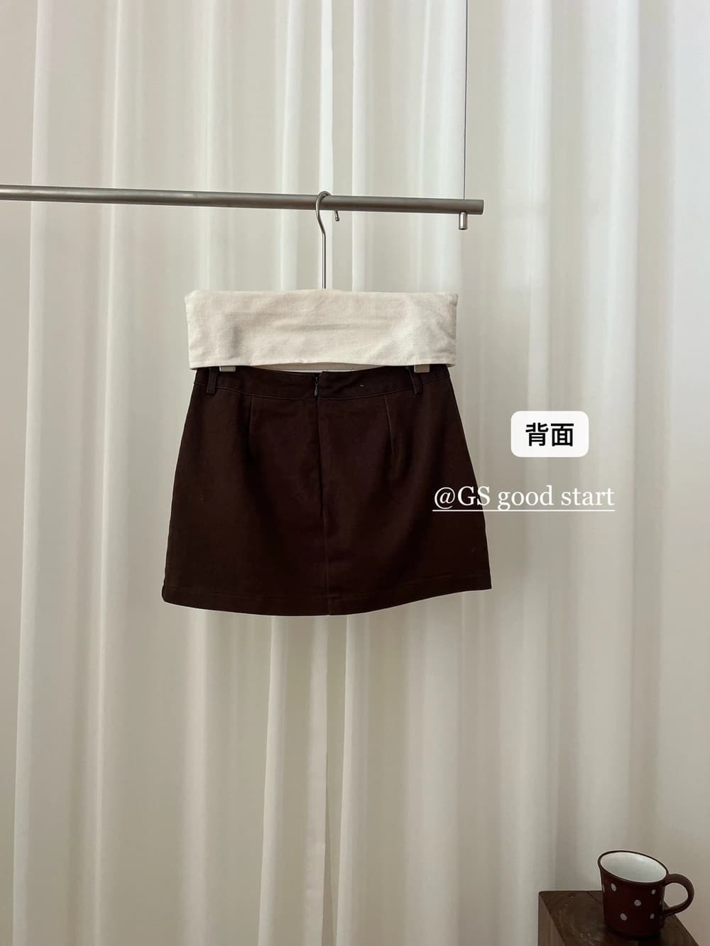 가을 프랑스식 레트로 나폴레옹 바람 디자인 센스 다용도 반신 스커트 상세 이미지 10