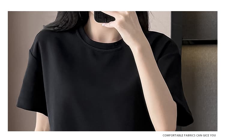 2026 여름 새로운 패션 슬림해 보이는 디자인 센스 반팔 맨위 넓은 다리 치마바지 외국 가스 슬림해 보이는 캐주얼 세트 상세 이미지 8