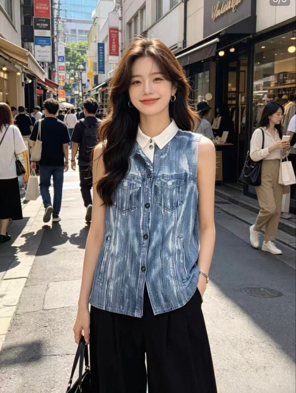 2026 새로운 질감 주름 센스 여성 루즈핏 슬림해 보이는 연령 감소 맨위 작은 대중 라운드 넥 다용도 슬림해 보이는 출퇴근