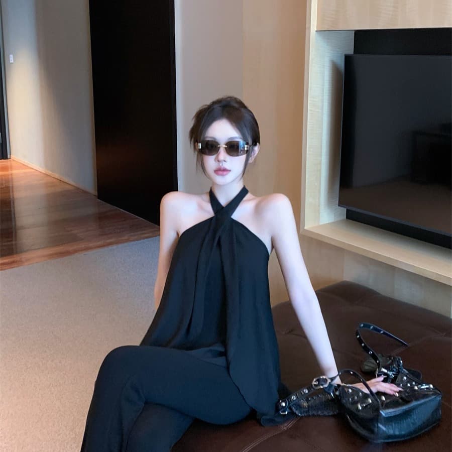 실사 정가 레트로 품격 디자인 센스 행침 목 스트랩 검정색 조끼 맨위 이미지 5