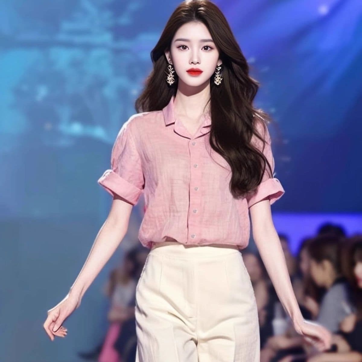 수 있습니다. 소금 수 있습니다. 달콤한 품격 명문 여성 유럽 상품 연령 감소 자이언트 슬림해 보이는 표지 고기 경력 출퇴근 셔츠 투피스 슈트 여성 여름 상세 이미지 10