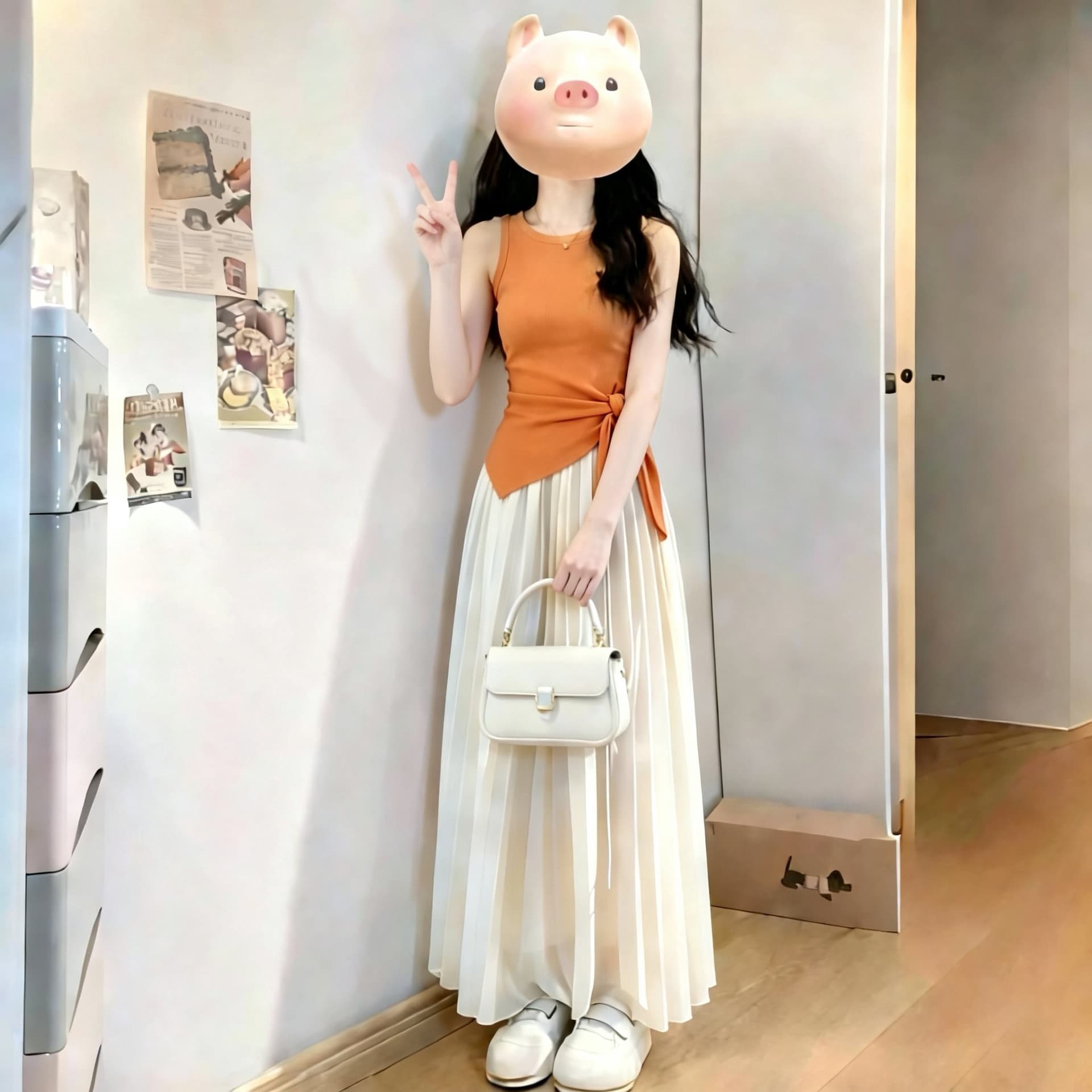 한 부서 그레이트 통해보기 가져 가라. 전체 집합 2026 새로운 불규칙 조끼 맨위 여성 여름 반신 치마 세트