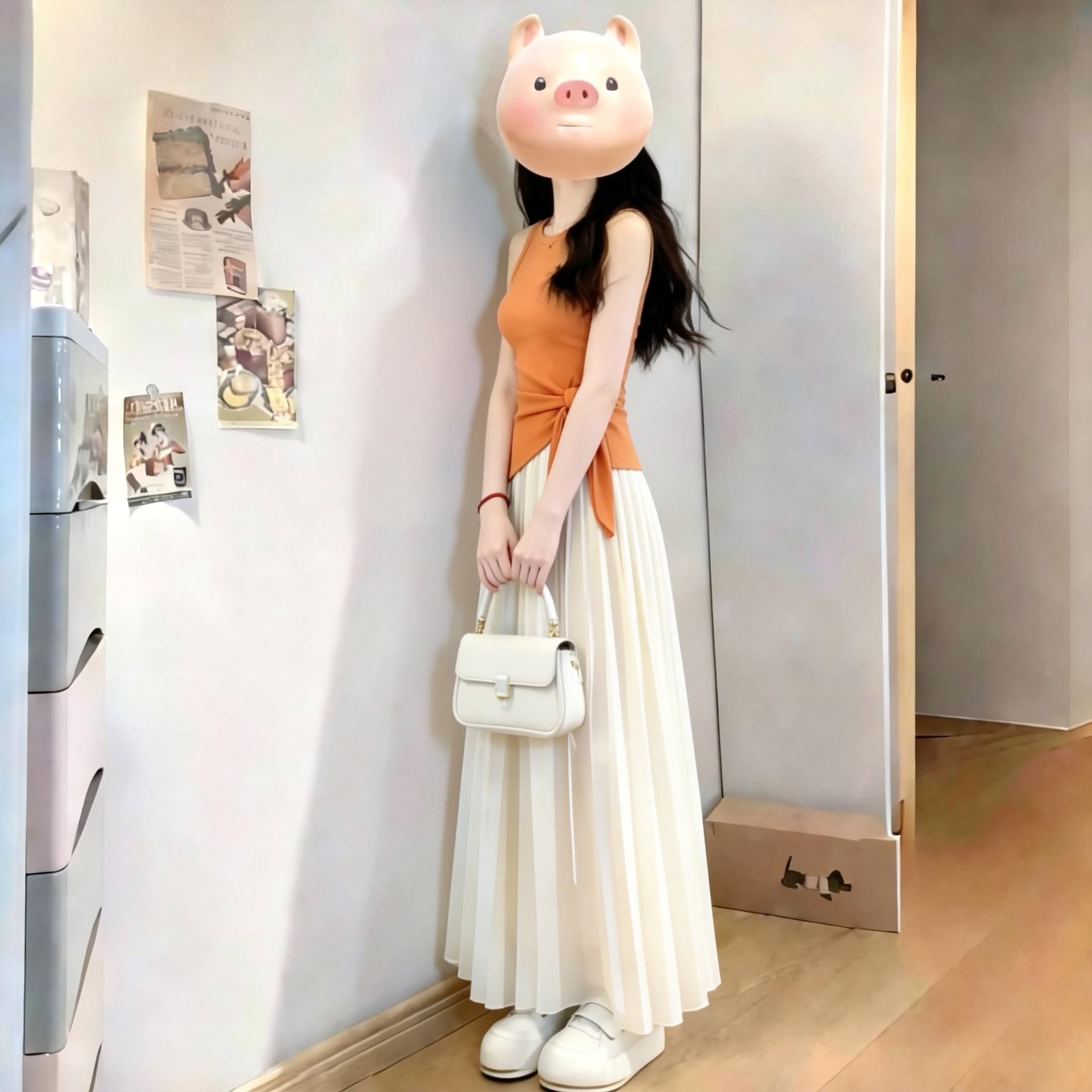 한 부서 그레이트 통해보기 가져 가라. 전체 집합 2026 새로운 불규칙 조끼 맨위 여성 여름 반신 치마 세트 상세 이미지 10