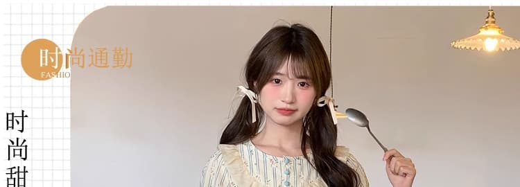 2026 달콤함 레트로 슬림해 보이는 드레스 귀여운 a 레이스 칼라 인형 치마 치마 부서 벨트 상세 이미지 22