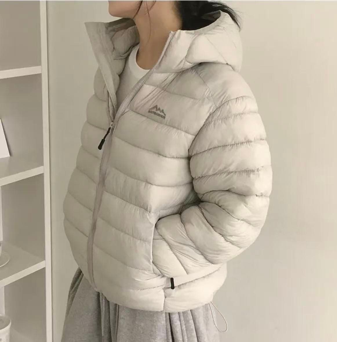 빅 사이즈 면 의류 여성 겨울 새로운 얇고 가벼운 후드 작은 목화 진딧물 한국 스타일 루즈핏 패션 보온 면 옷 재킷 상세 이미지 1