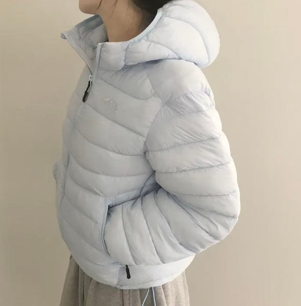 빅 사이즈 면 의류 여성 겨울 새로운 얇고 가벼운 후드 작은 목화 진딧물 한국 스타일 루즈핏 패션 보온 면 옷 재킷 상세 이미지 24
