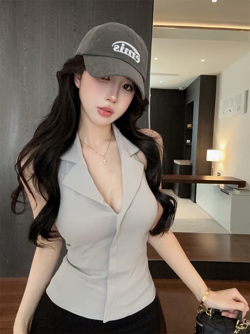 실사 POLO 칼라 백리스 행침 목 조끼 켜기 벨트 가슴 패드 상세 이미지 10