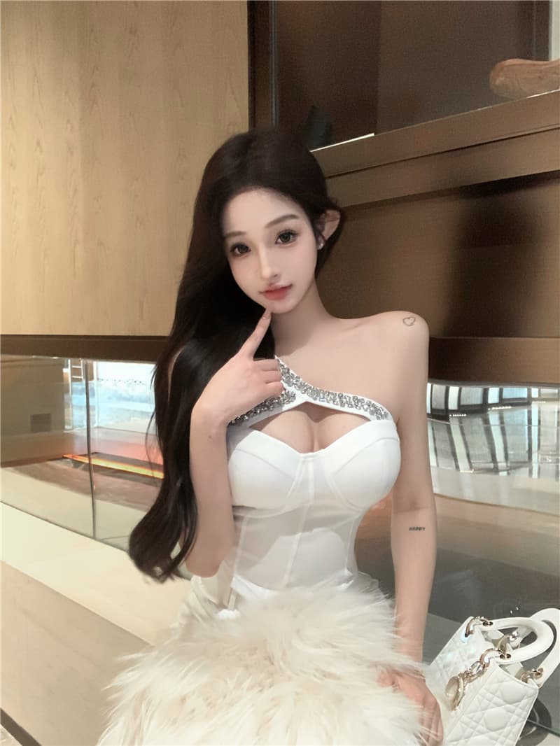 실사 품격 천 금빛 바람 높음 폭탄 슬립 전체 훈련 샤오시엔 홀로우 아웃 인사이드 가져 가라. 조끼 나만의 것을 가져와 라. 가슴 패드 이미지 2