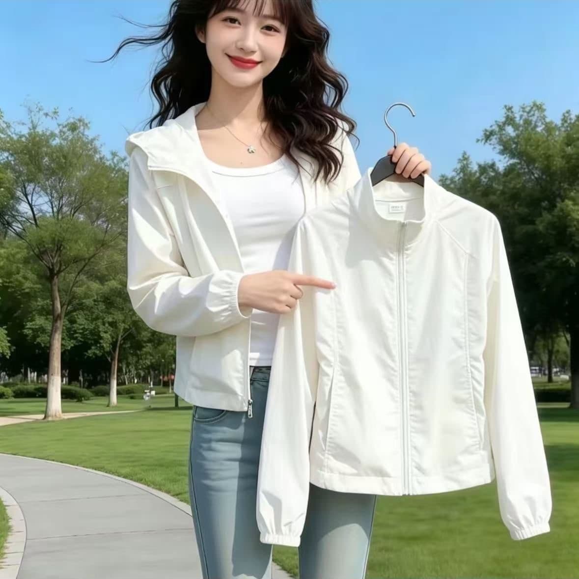스탠드 칼라 자외선 차단 의류 여성 2026 새로운 얇고 가벼운 슬림해 보이는 통기성 루즈핏 카디건 코트 여름 캐주얼 국방 자외선 이미지 3
