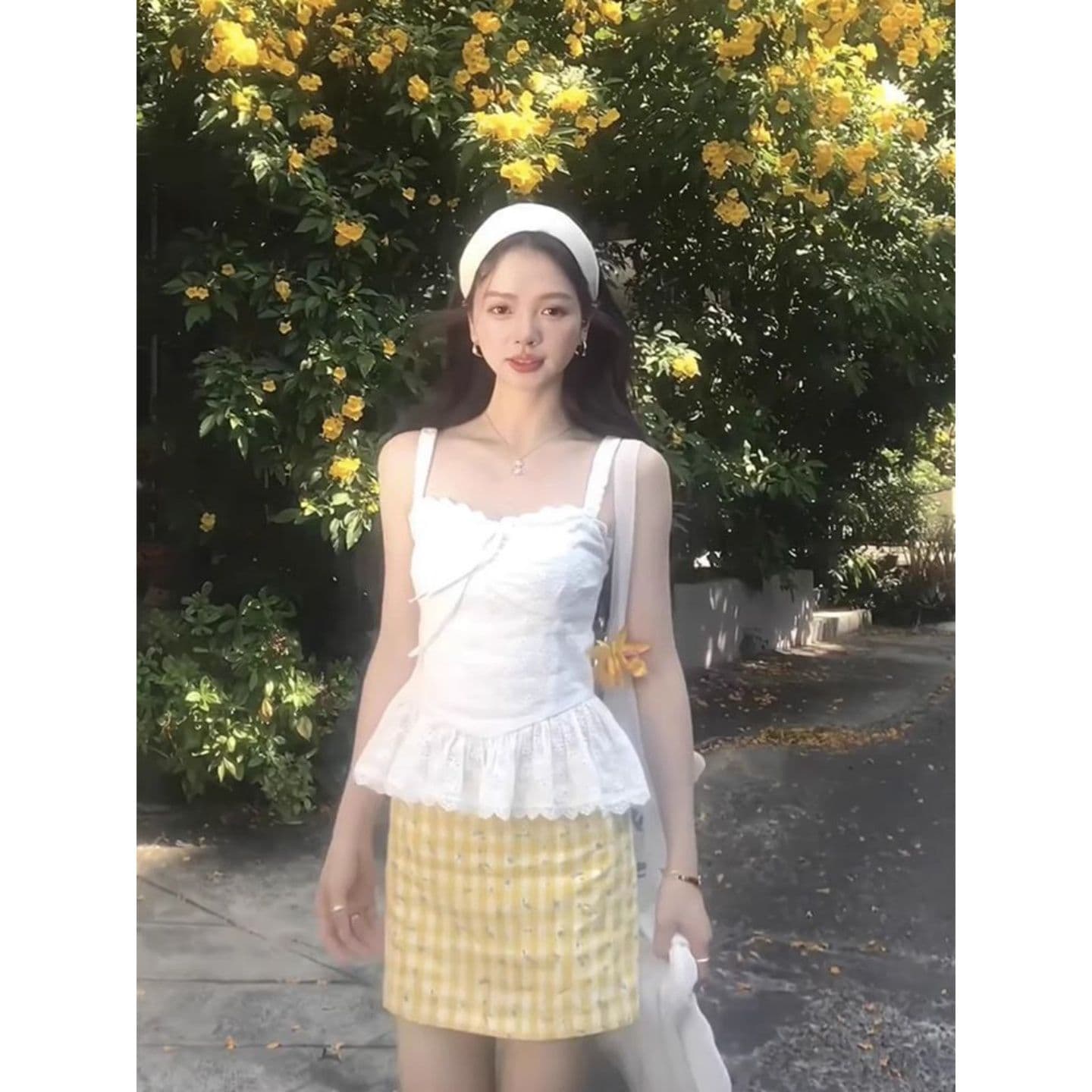 여름 새로운 외출용 순수한 욕망 바람 인사이드 가져 가라. 꼬집기 허리 레이스 민소매 맨위 여성 이미지 5