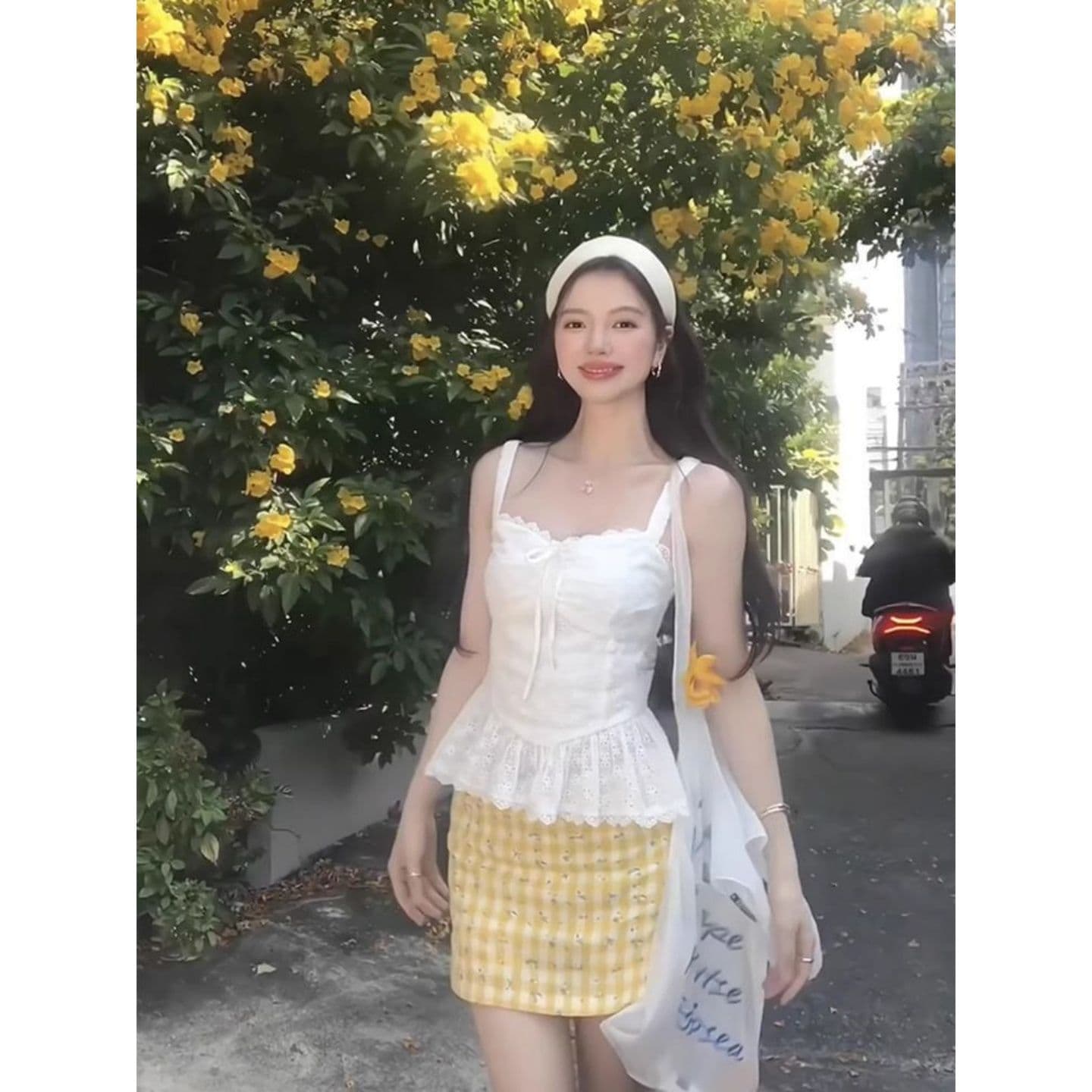 여름 새로운 외출용 순수한 욕망 바람 인사이드 가져 가라. 꼬집기 허리 레이스 민소매 맨위 여성 이미지 3