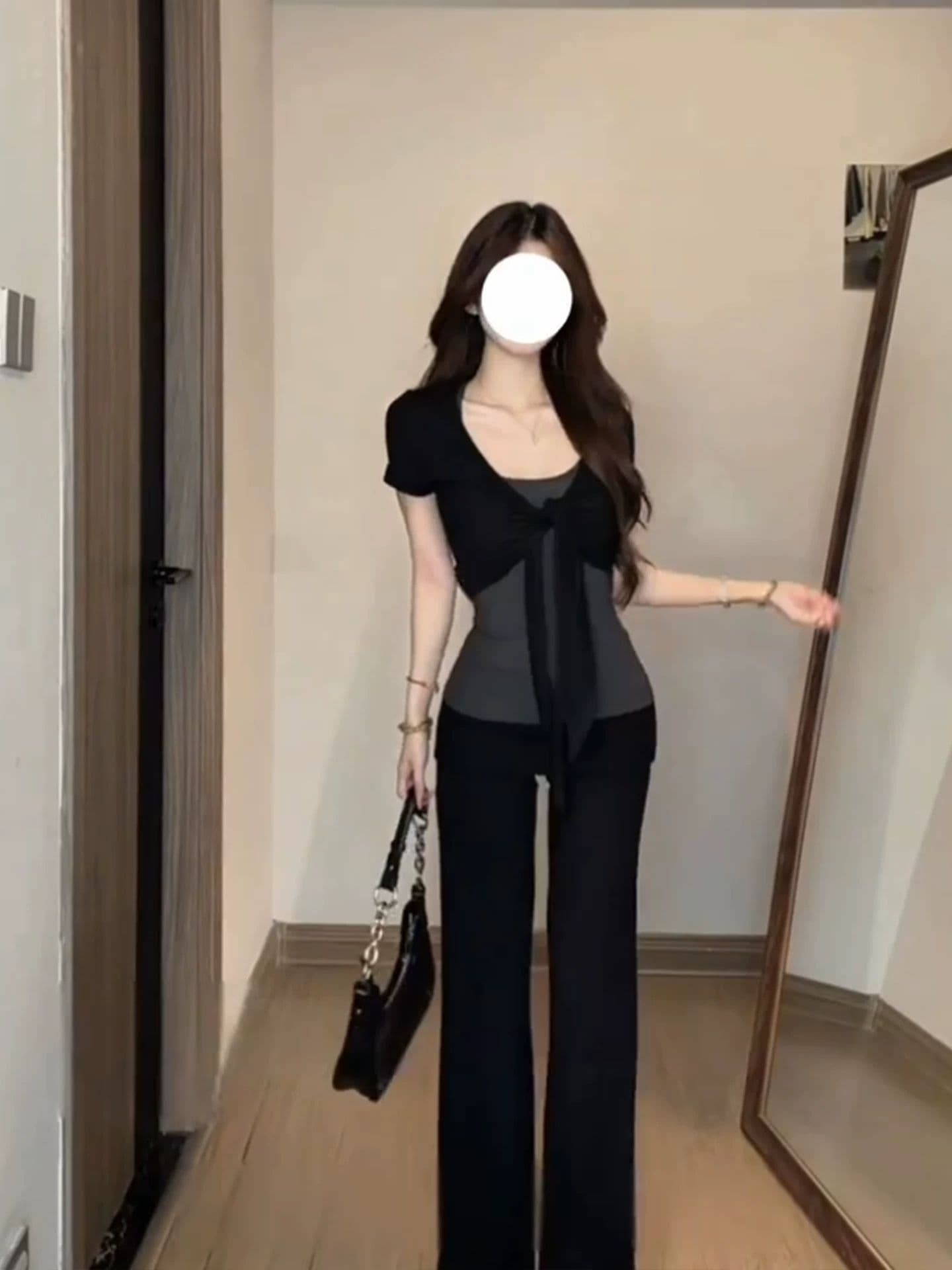 사람들 면 260 그램 스트랩 반팔 오픈 가디건 슬립 두 조각 여성 세트 여름 외부 가져 가라. 몸매 가꾸기 쇼트 스타일 숄 작은 맨위 상세 이미지 5