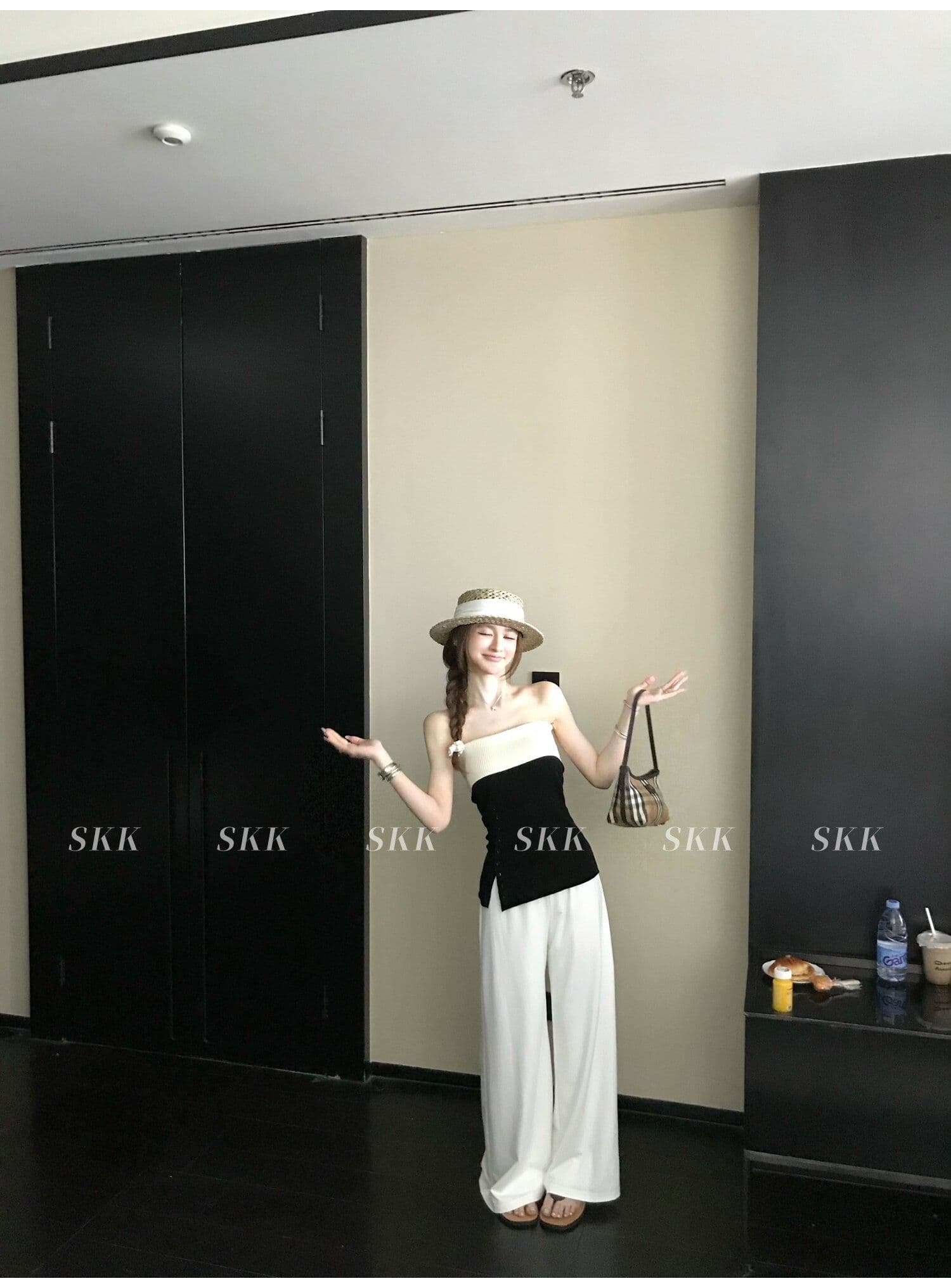 한 부서 배색 패치워크 포장 브로치 짠 셔츠 조끼 2026 여름 몸매 가꾸기 슬림해 보이는 핫걸 패션 다용도 맨위 여성 상세 이미지 22
