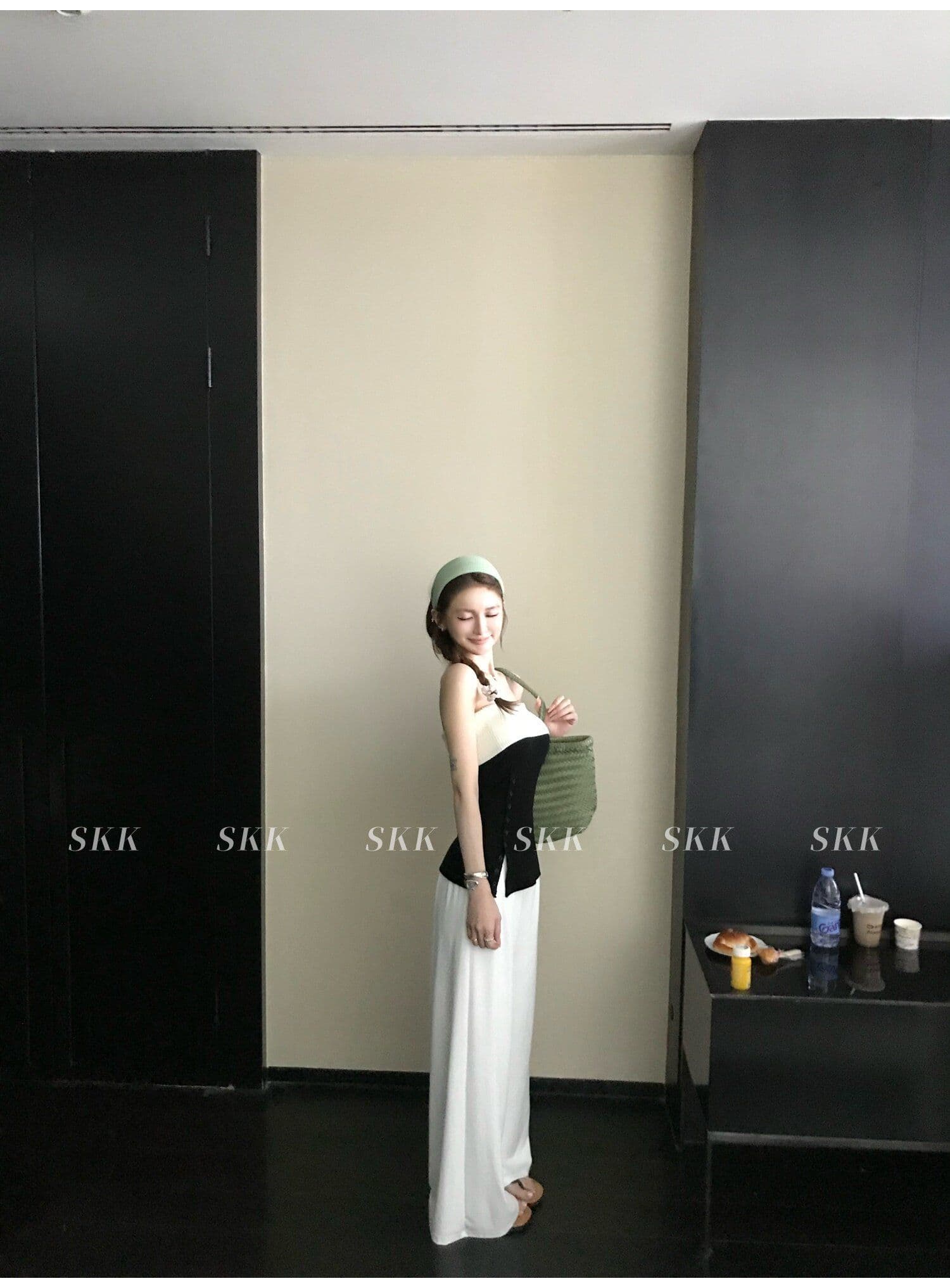 한 부서 배색 패치워크 포장 브로치 짠 셔츠 조끼 2026 여름 몸매 가꾸기 슬림해 보이는 핫걸 패션 다용도 맨위 여성 상세 이미지 26