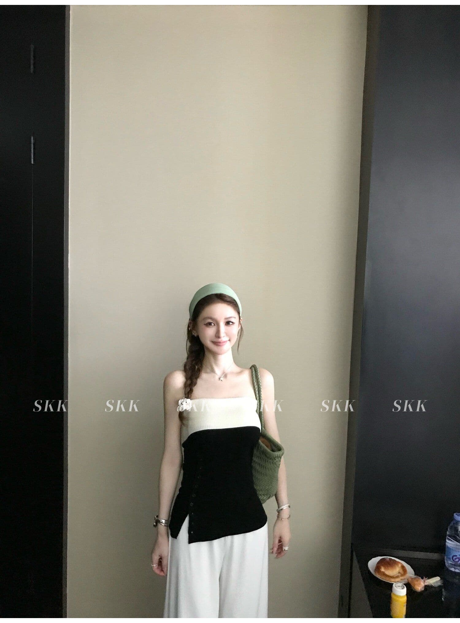 한 부서 배색 패치워크 포장 브로치 짠 셔츠 조끼 2026 여름 몸매 가꾸기 슬림해 보이는 핫걸 패션 다용도 맨위 여성 상세 이미지 27
