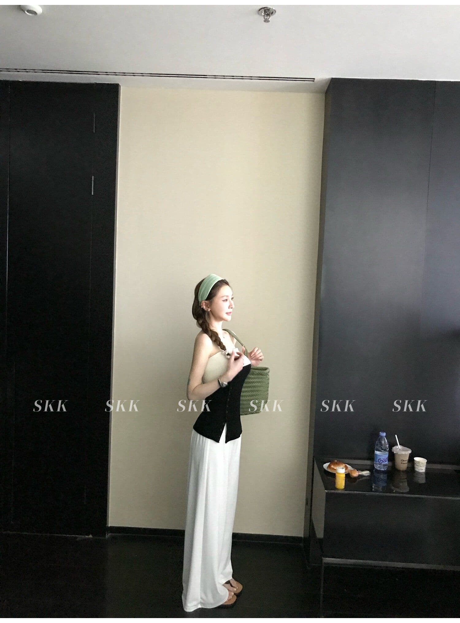 한 부서 배색 패치워크 포장 브로치 짠 셔츠 조끼 2026 여름 몸매 가꾸기 슬림해 보이는 핫걸 패션 다용도 맨위 여성 상세 이미지 28