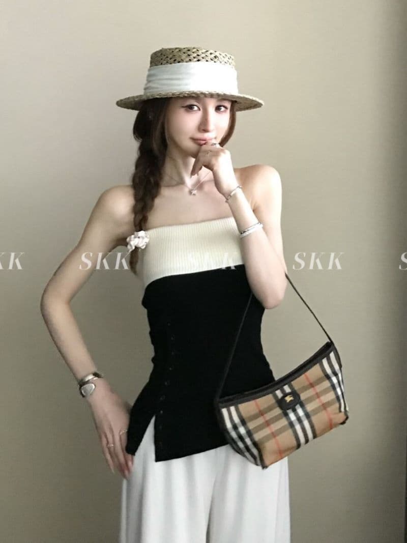 한 부서 배색 패치워크 포장 브로치 짠 셔츠 조끼 2026 여름 몸매 가꾸기 슬림해 보이는 핫걸 패션 다용도 맨위 여성 상세 이미지 44
