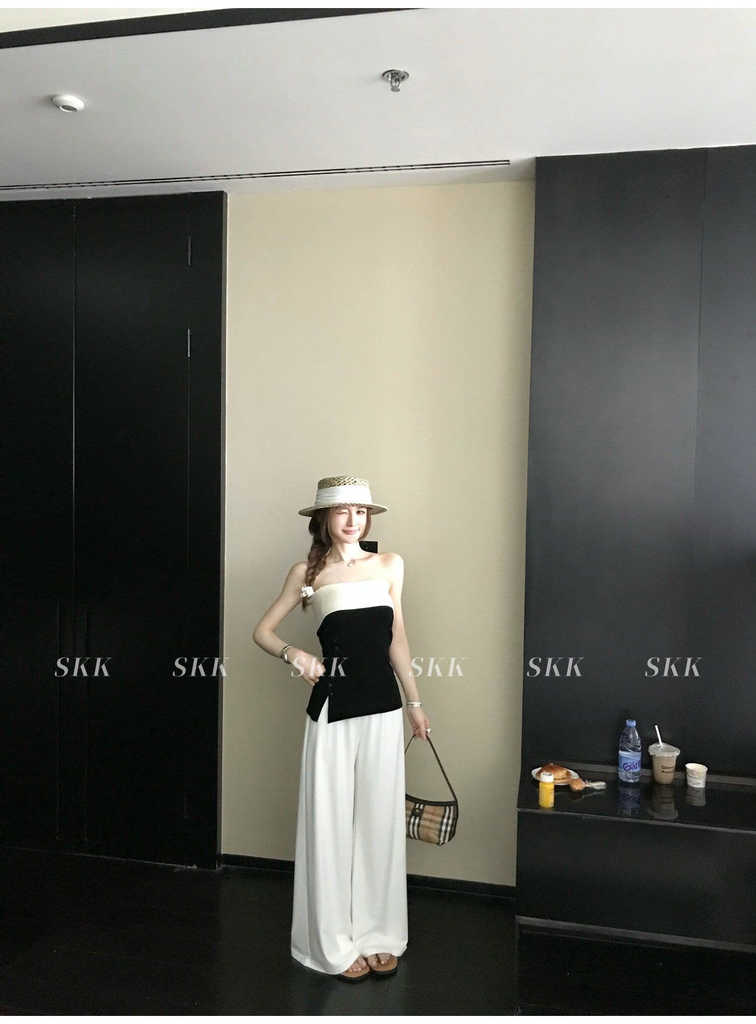 한 부서 배색 패치워크 포장 브로치 짠 셔츠 조끼 2026 여름 몸매 가꾸기 슬림해 보이는 핫걸 패션 다용도 맨위 여성 상세 이미지 52
