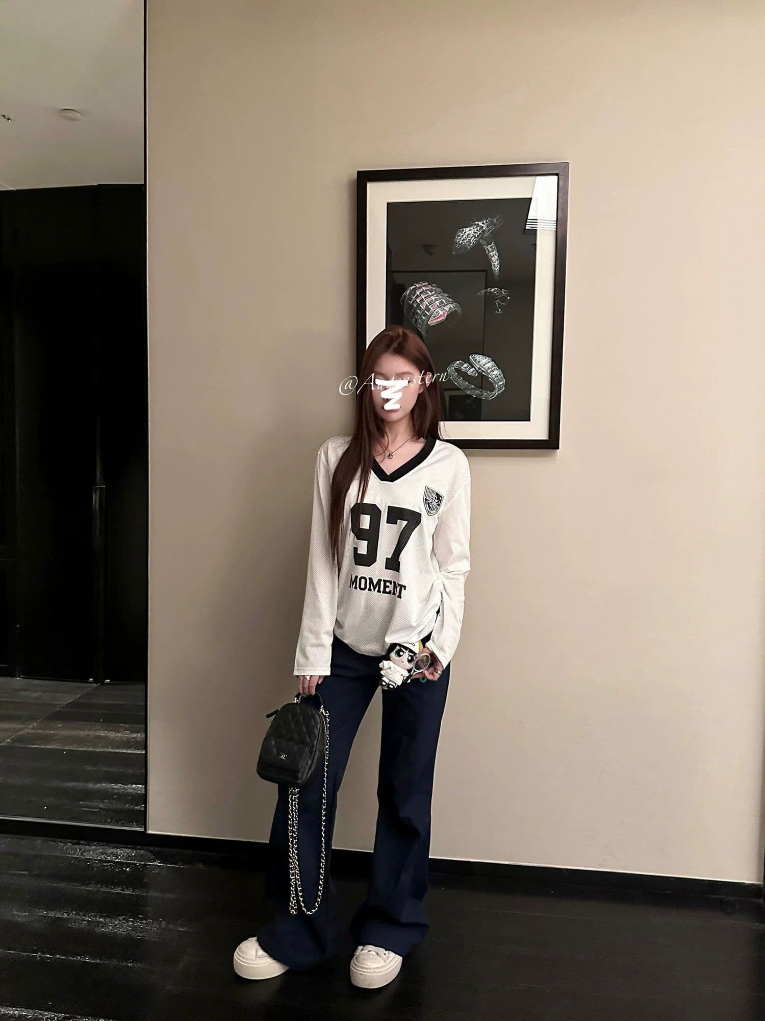 아메리칸 티셔츠 여름 인터넷 얼굴 통기성 루즈핏 긴팔 자외선 차단 블라우스 여성 상세 이미지 7
