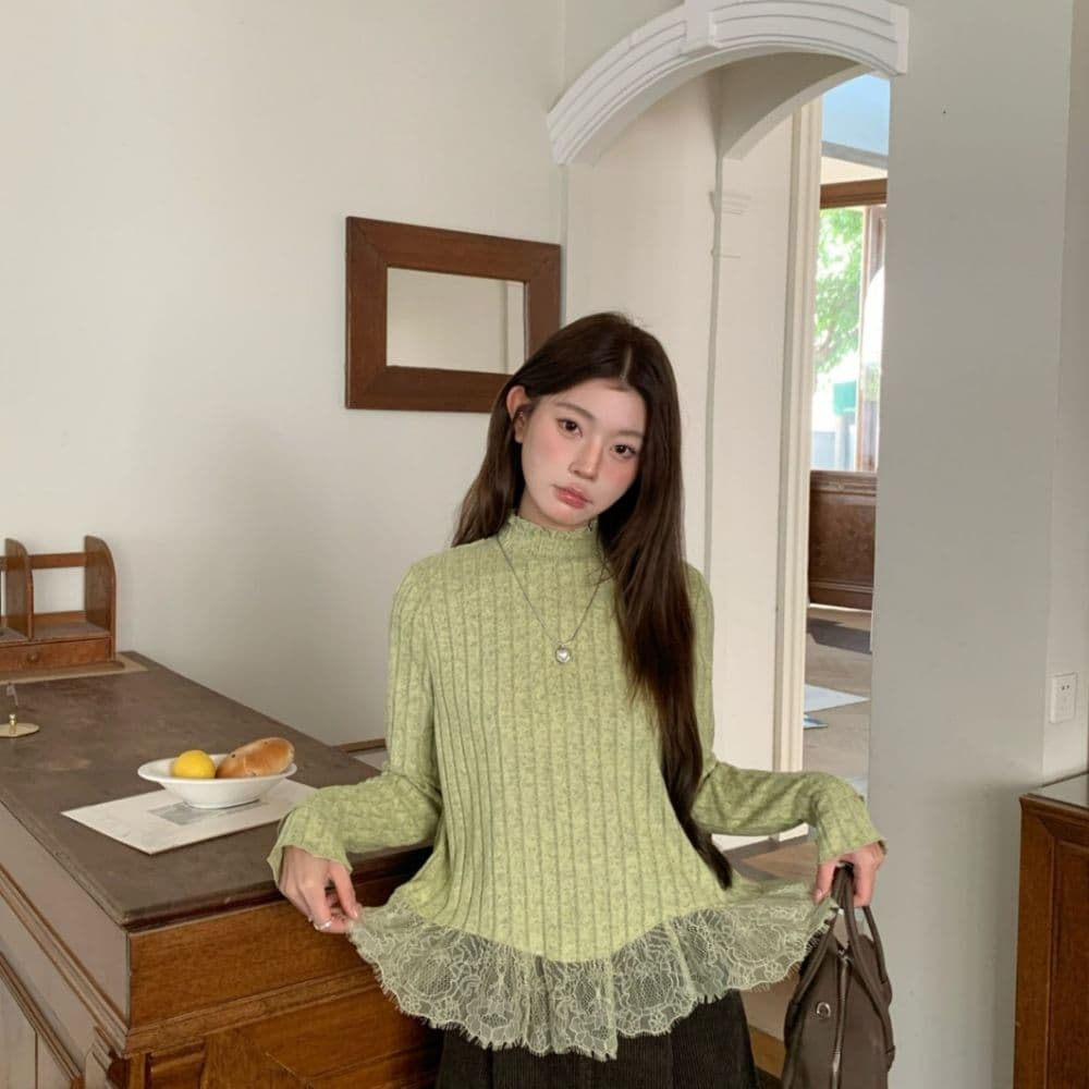 레트로 한국 스타일 인사이드 가져 가라. 기본 셔츠 긴팔 티셔츠 가을 겨울 표지 고기 외출용 슬림해 보이는 디자인 센스 작은 대중 레이스 맨위 이미지 3