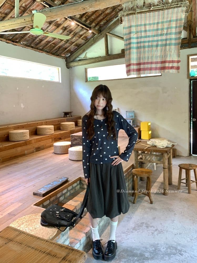 2 2 대나무 마디 망 스타 학교 한 부서 별 긴팔 자외선 차단 티셔츠 라운드 넥 루즈핏 슬림해 보이는 블라우스 맨위 이미지 3