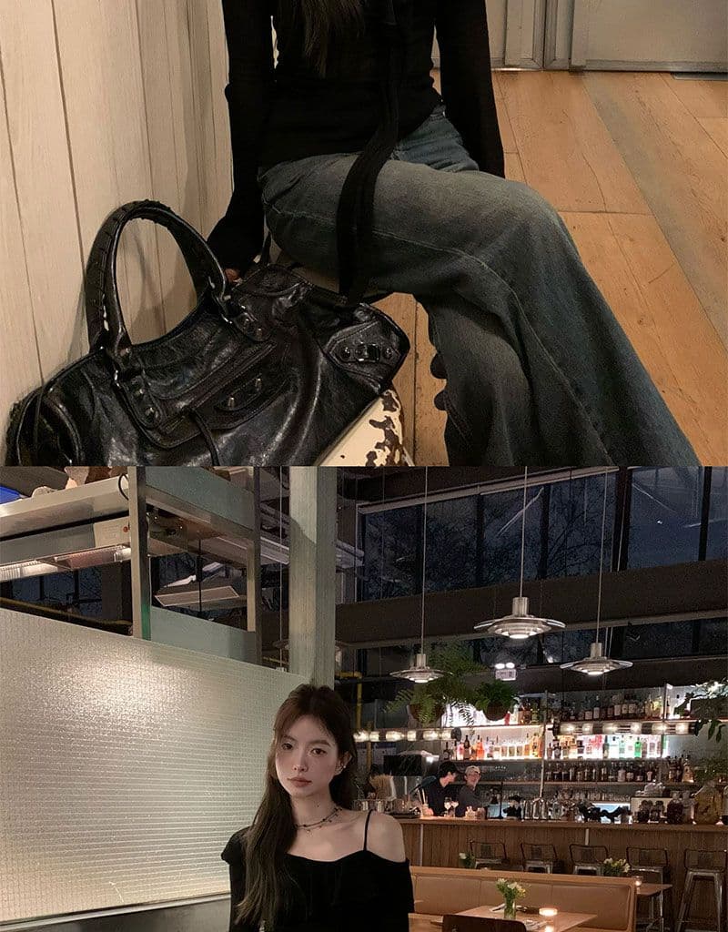 디자인 센스 프릴 오프숄더 티셔츠 여성 이른 가을 새로운 한 부서 몸매 가꾸기 슬림해 보이는 맨위 상세 이미지 14