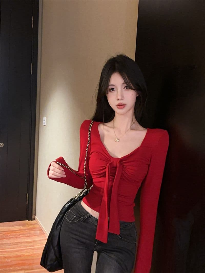 한국 스타일 화이트 긴팔 오픈 가디건 캐미솔 두 조각 여성 세트 여름 새로운 몸매 가꾸기 슬림해 보이는 맨위 세트 여성 상세 이미지 6