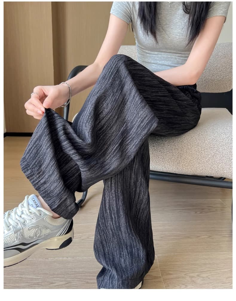 비 실사 좁은 에디션 와이드 레깅스 바지 가을 도루 센스 2026 새로운 하이웨이스트 스트레이트 캐주얼 느긋한 9부 바지 상세 이미지 18