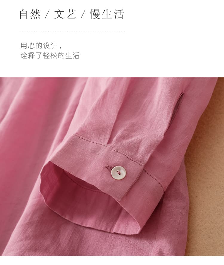 루즈핏 빅 사이즈 셔츠 봄 가을 새로운 루즈핏 다용도 오리지널 디자인 가벼움 통기성 맨위 긴팔 여성 상세 이미지 9