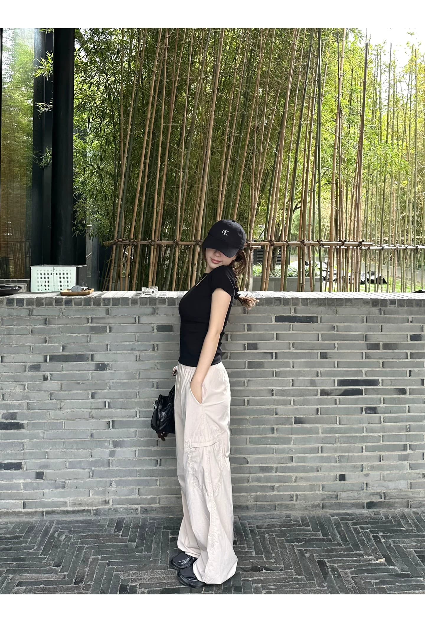 낙하산 병 워크웨어 팬츠 고성능 자외선 차단 차가운 센스 속도 건조한 펌프 로프 스트레이트 캐주얼 바지 여성 여름 상세 이미지 7