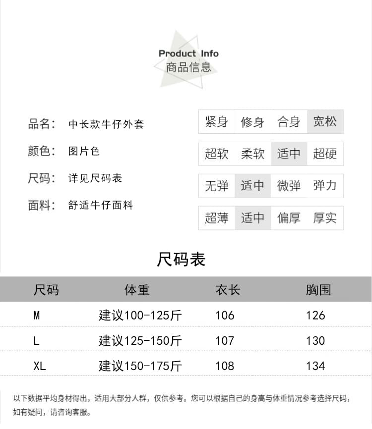 실사 레트로 빅 사이즈 롱 코트 워크웨어 데님 여성 코트 가을 새로운 워싱 후드 긴팔 루즈핏 코트 상세 이미지 8