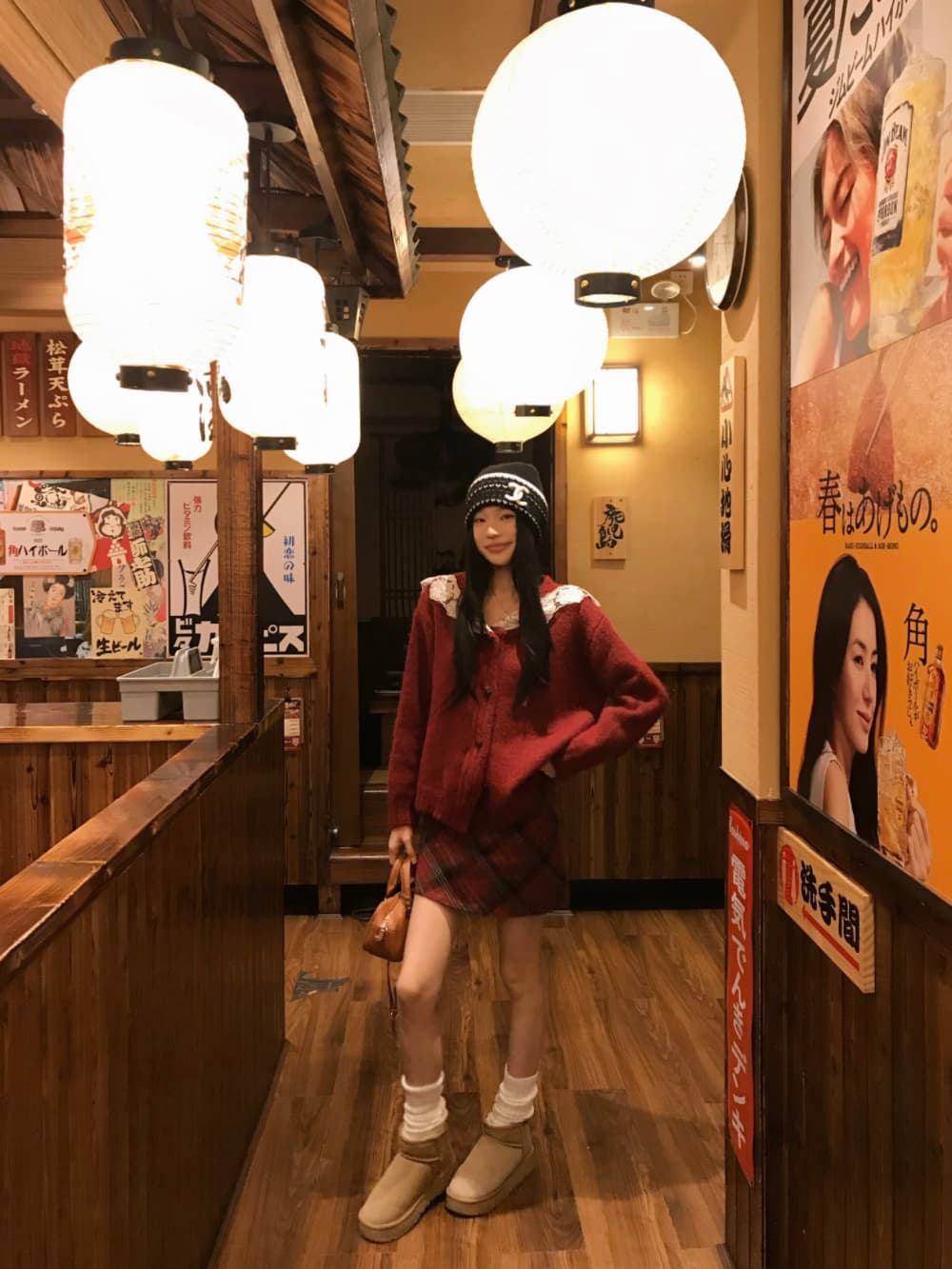 실사 정가 부드러운 바람 레이스 패치워크 해군 칼라 스웨터 오픈 가디건 여성 겨울 루즈핏 니트 스웨터 재킷 상세 이미지 21