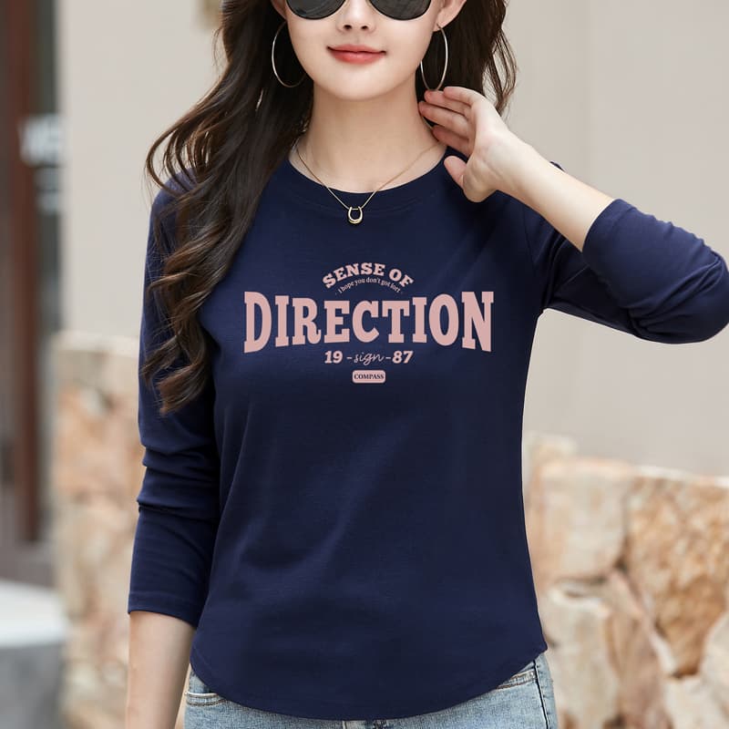 화이트 긴팔 티셔츠 여성 2026 새로운 가을 미니멀리즘 패션 다용도 긍정적 인 어깨 루즈핏 슬림해 보이는 캐주얼 맨위 ins 이미지 3