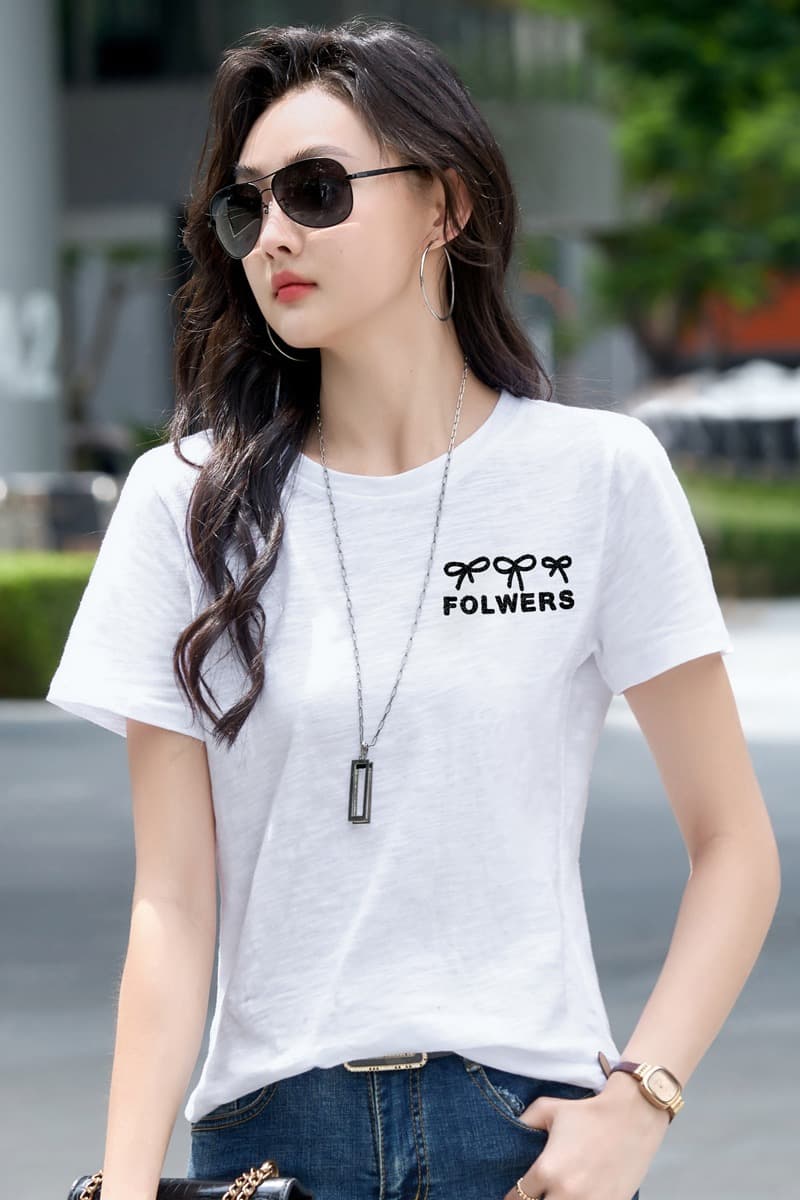 2026 년 새로운 여름 빅 사이즈 라운드 넥 순면 반팔 티셔츠 여성 oversize 루즈핏 슬림해 보이는 다용도 맨위 이미지 6
