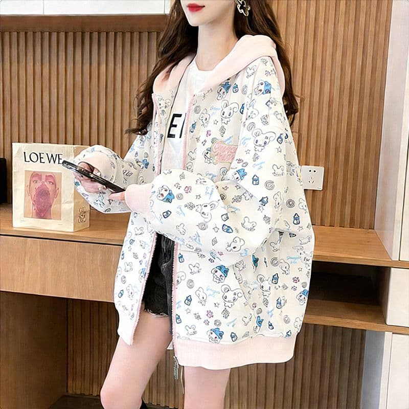 실사 모방 후아 면 얇은 스타일 복잡한 우유 실크 320g 털이 있는 복잡한 슈퍼 부드러운 400g 가을 겨울 후드 티 스웨터 재킷 상세 이미지 2