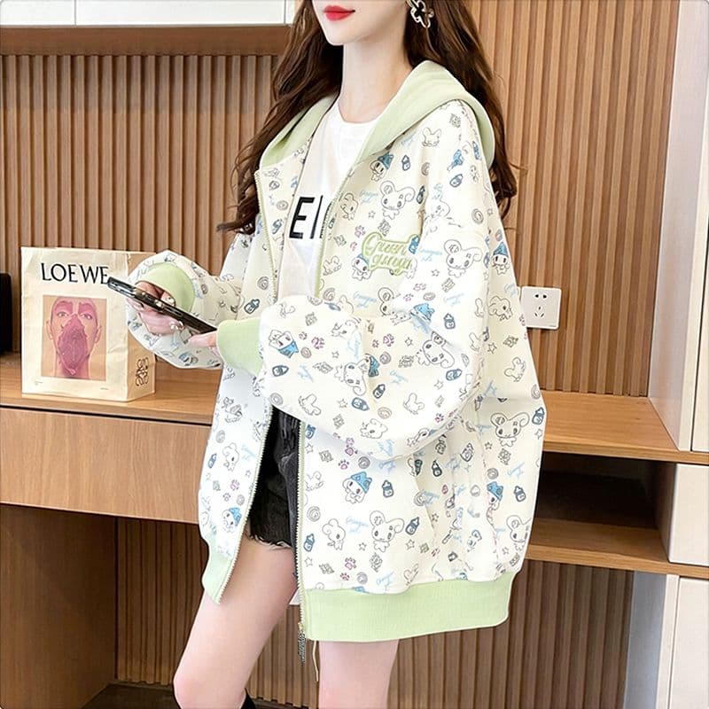 실사 모방 후아 면 얇은 스타일 복잡한 우유 실크 320g 털이 있는 복잡한 슈퍼 부드러운 400g 가을 겨울 후드 티 스웨터 재킷 상세 이미지 15
