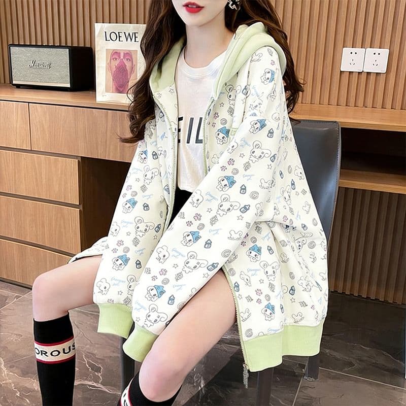 실사 모방 후아 면 얇은 스타일 복잡한 우유 실크 320g 털이 있는 복잡한 슈퍼 부드러운 400g 가을 겨울 후드 티 스웨터 재킷 상세 이미지 18