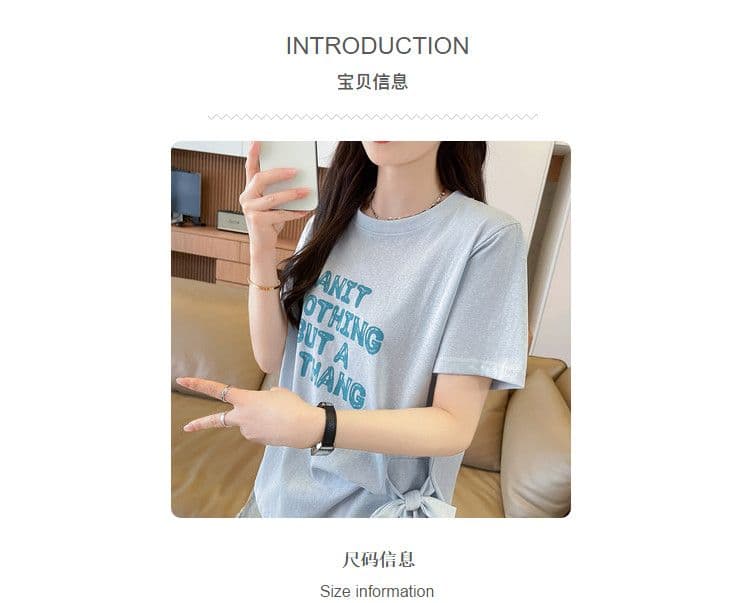 실사 얼음 센스 눈꽃 면 사탕 색상 반팔 셔츠 여성 여름 드레스 반팔 얇은 스타일 스트랩 루즈핏 작은 키 맨위 상세 이미지 2