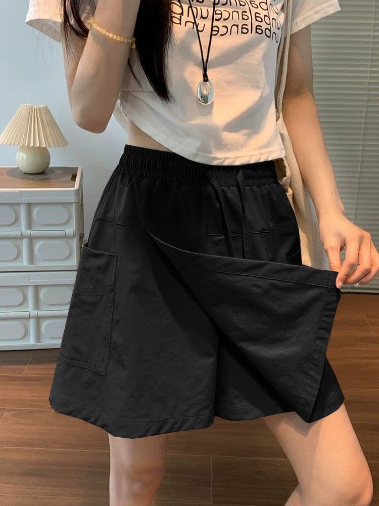 3 차원 허리 반바지 여성 2026 여름 새로운 외출용 한 마디 바지 짧은 치마 워크웨어 반신 스커트 상세 이미지 3