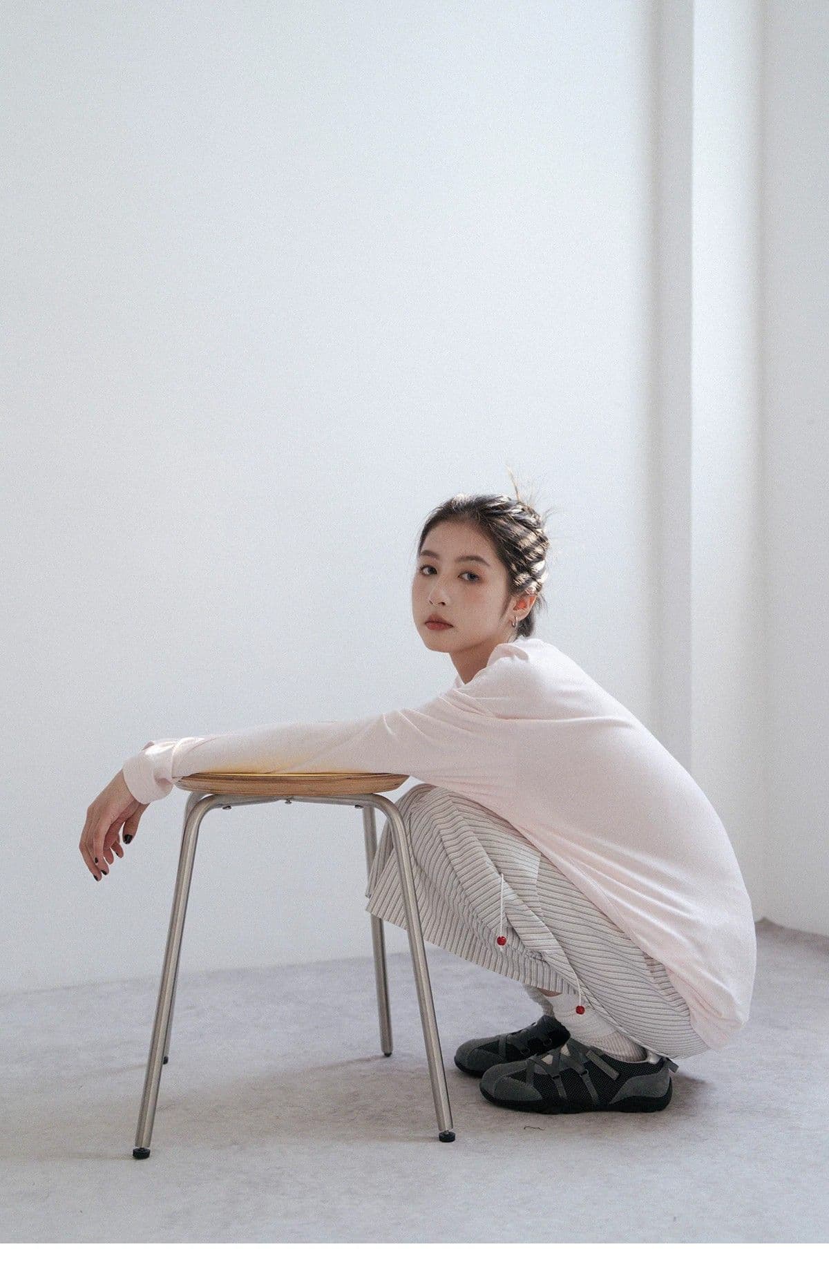 원본 셔틀 제직 여름 소금 부서 기타 바람 스트레이트 8 점 바지 여성 상세 이미지 5