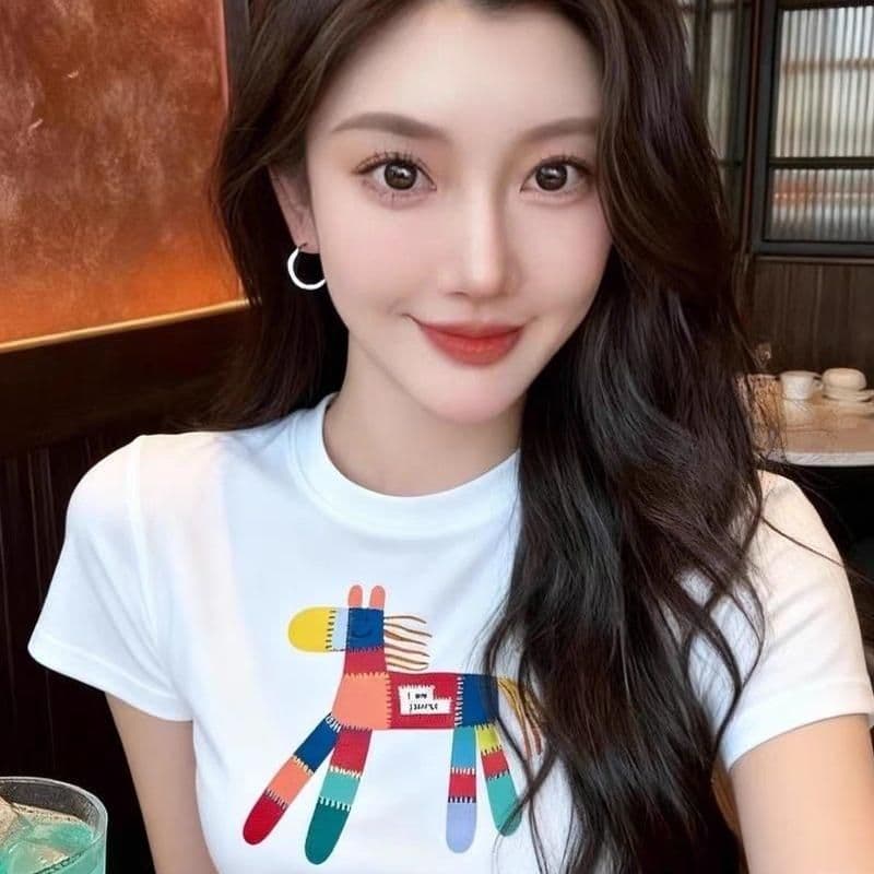 95 폴리에스터 2026 새로운 긍정적 인 어깨 일반 반팔 높은 탄력성 여름 몸매 가꾸기 슬림해 보이는 외국 가스 다용도 맨위 상세 이미지 2