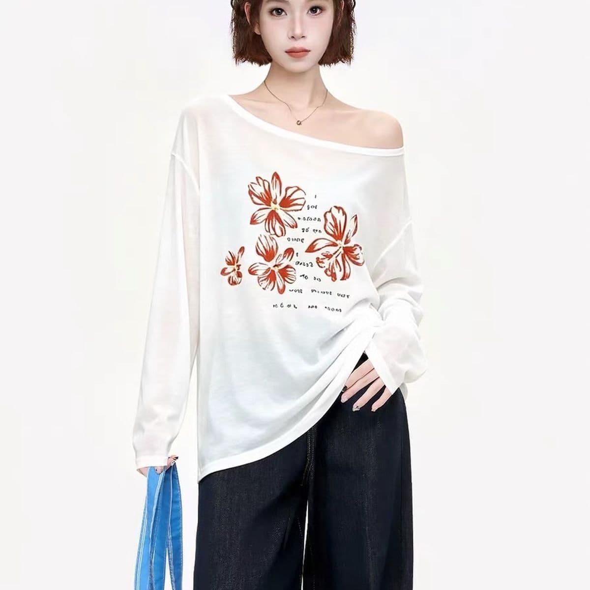 65 면 눈꽃 면 긴팔 티셔츠 여성 새로운 2026 여름 자외선 차단 의류 루즈핏 Tulle 블라우스 외부 잡아라. 의류 상세 이미지 5